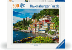 Ravensburger Puzzle 12000201 - Lac de Côme, Italie - Puzzle de 500 pièces pour adultes et enfants de plus de 10 ans, puzzle paysage avec motifs italiens Puzzle Naty Shop