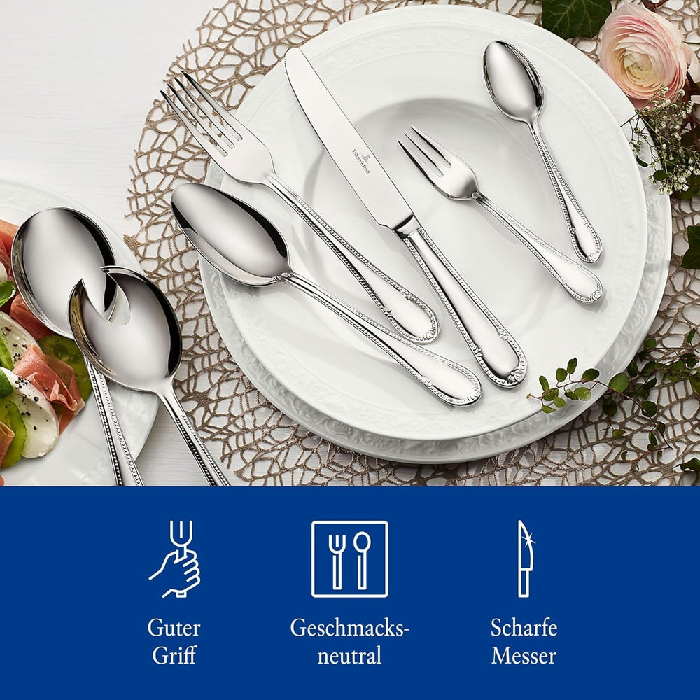 Villeroy & Boch - Couverts Mademoiselle, set de couverts 68 pièces Cuisine Naty Shop