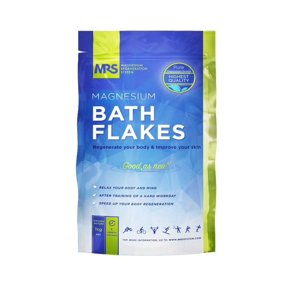 MRS Flocons de chlorure de magnésium 100% naturel - sels de bain idéaux pour un bain de pieds, un bain complet et contre les carences en magnésium - 4 Kg Douche et Bain Naty Shop