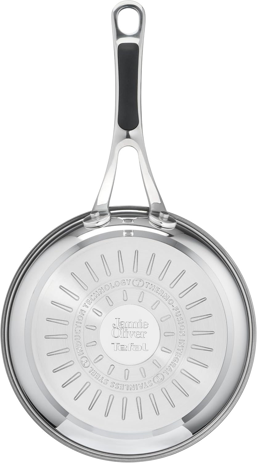 Tefal Jamie Oliver Cook'S Classics, revêtement antiadhésif, compatible induction, passe au four, acier inoxydable, poignée rivetée Casseroles et poêles Naty Shop