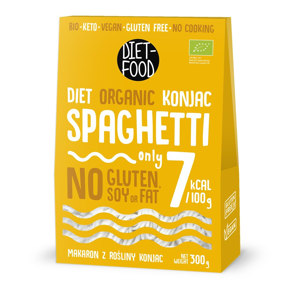 DIET-FOOD Riz instantané Shirataki Konjac biologique, faible en glucides, faible en calories, végétalien, sans gras, sans soja, sans gluten, compatible céto, minceur, 300 grammes