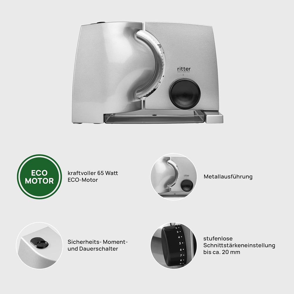 Ritter Compact 1, trancheuse universelle (pain et saucisson) Râpes et trancheuses Naty Shop