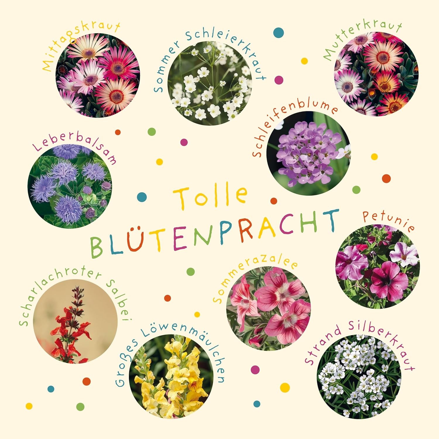 Blumen Konfetti, Wildblumen Mix, Samen Konfetti Mit Einem Mix Aus Bunten Blumen, Paradies Für Bienen Von Lutz Mauder, Saatpapier Mix, Geschenk, Dekoration (Ca. 150 Stck.)
