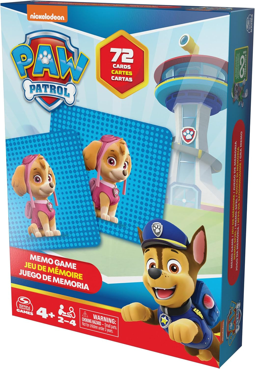 Jeux Spin Master Paw Patrol, jeu de mémoire, jouet Paw Patrol, Chase, Stella, Marcus, Ruben, jeux de mémoire avec livres, pour les enfants de plus de 4 ans Figurines Naty Shop