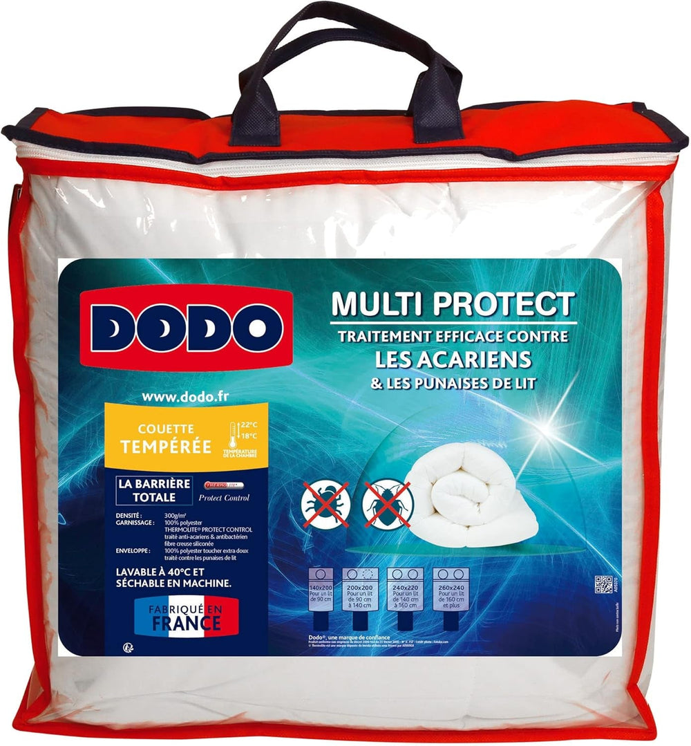 Couette simple DODO 140 X 200 Cm, multi-protection, douce et protectrice, lavable en machine à 40 °C Couettes et couettes Naty Shop