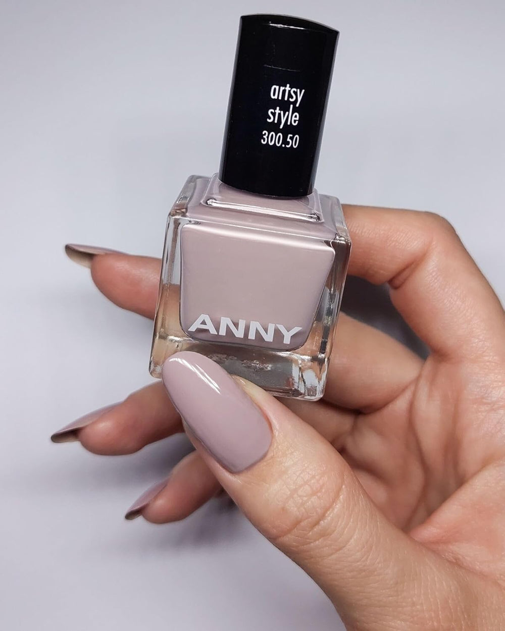 ANNY Vernis à ongles – Vernis à ongles coloré de haute qualité avec une brillance longue durée, résistant aux éclats et à séchage rapide, couleur : style artistique – Gris froid – 15 ml