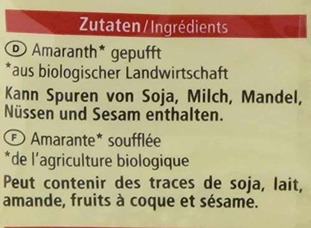 Amarante expansée bio, 125g