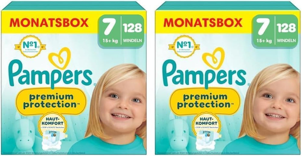Pampers Premium Protection Taille 6, 144 couches, 13 kg-18 kg, notre protection n°1 contre la peau et les fuites