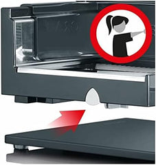 GRAEF SKS S32000, trancheuse électrique argentée avec boîtier entièrement métallique et plaque de base en verre Râpes et trancheuses Naty Shop