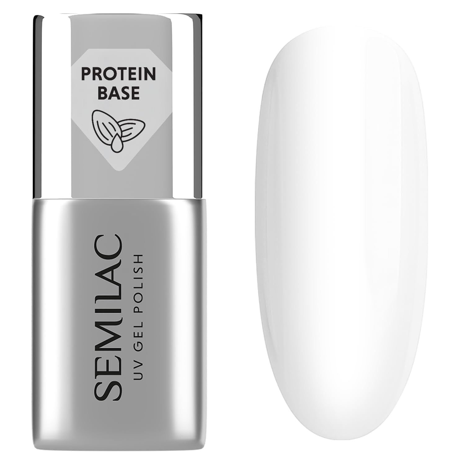 Base de vernis à ongles UV Semilac Pure & Clean 7 ml – Base hybride auto-nivelante pour ongles sensibles