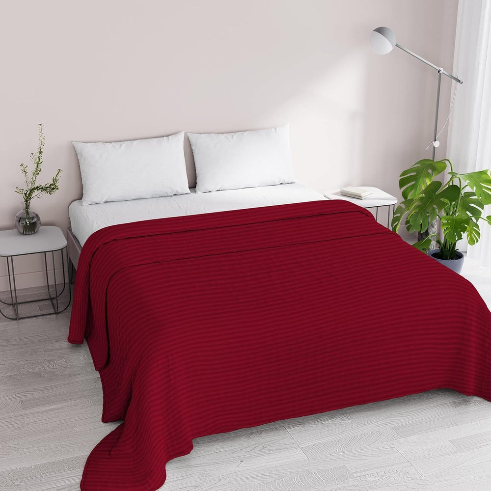 Couette été Satin Rayures, polyester, crème, 260X250 Cm Couettes et couettes Naty Shop Bordeaux 260X250 Cm