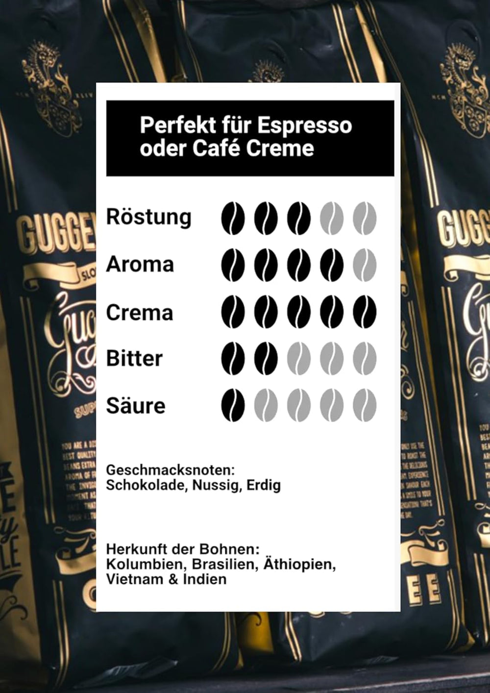 - Boissons à café 2 kg - Préparation extra lente - Säure et Bitterstoffe - Qualité Barista - Crème la plus fine - Meilleur expresso pour machines entièrement automatiques - 4 x 500 g
