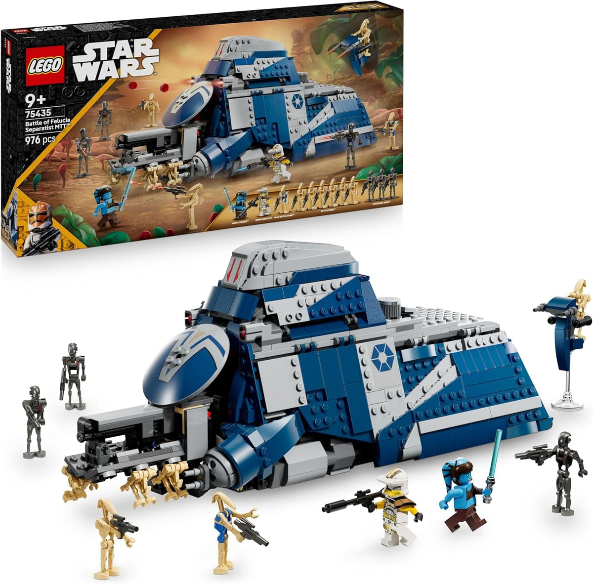 LEGO Star Wars: The Clone Wars MTT der Separatisten in der Schlacht von Felucia - Spielzeug mit Lichtschwert - Kinder Geschenk für Jungen und Mädchen - Modellbau zum Ausstellen und Sammeln - 75435