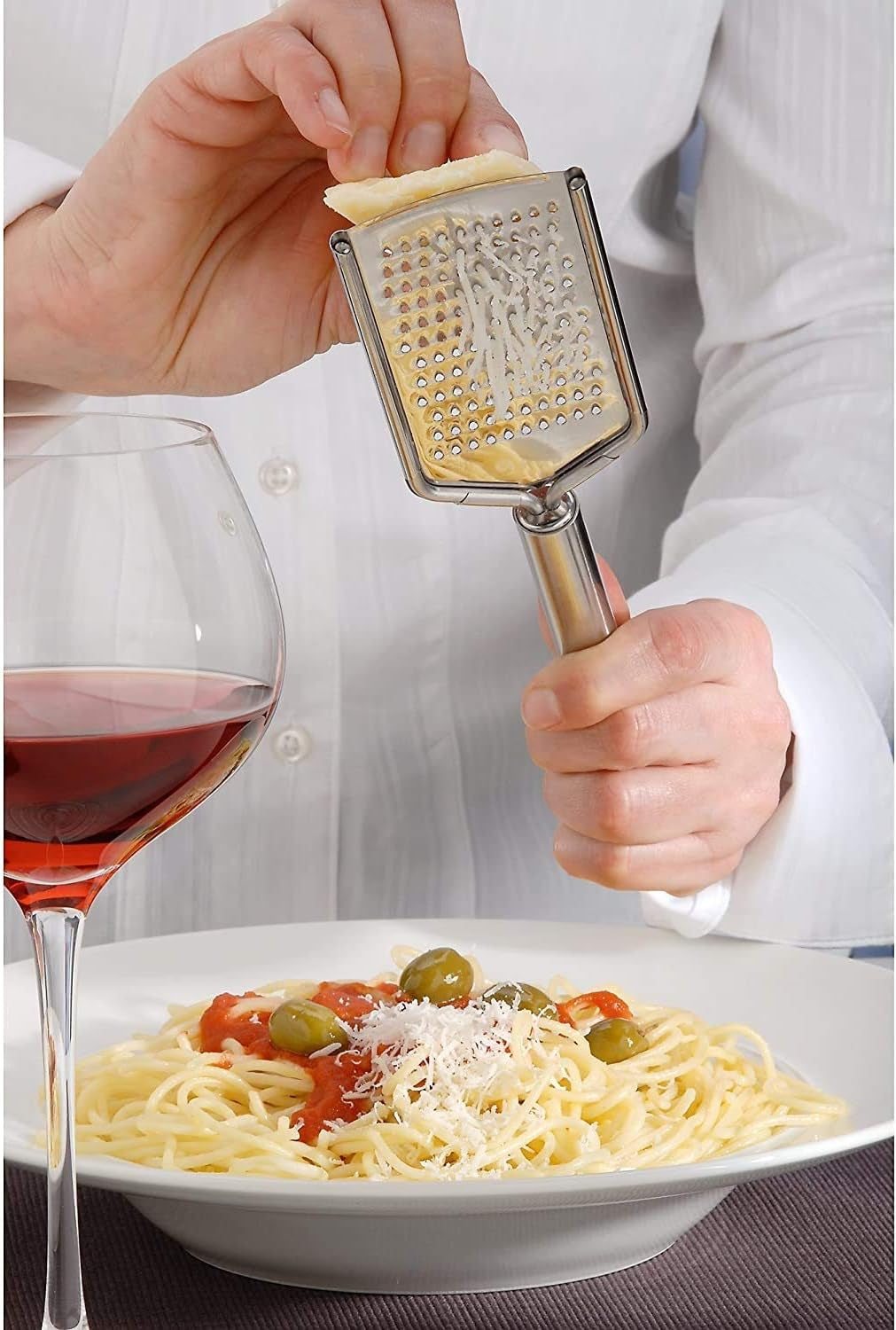 Râpe à fromage WMF Profi plus en acier inoxydable 25 cm, surface de rasage fine Éplucheur Naty Shop