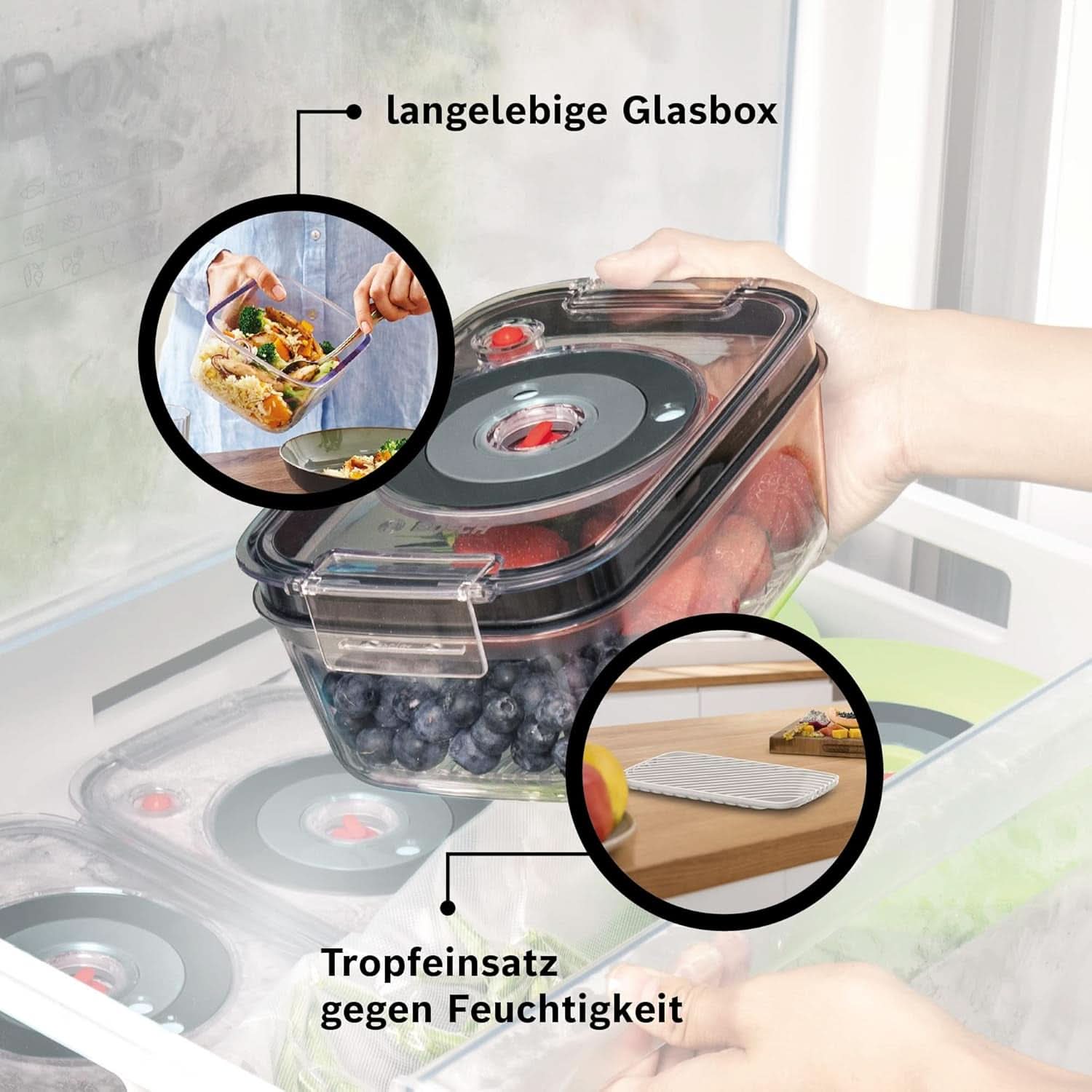 Bosch Ergomixx Style Stabmixer MS6CM61V2, Fonction Vakuum, Pompe à vide, Machine à vide, 4-Klingen-Messer, 12 Stufen, Turbo-Funktion, 1000 W, Schwarz/Anthrazit Mother and Child Naty Shop