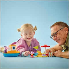 LEGO DUPLO L'excursion en bateau de Peppa : bateau jouet à construire et à reconstruire avec 2 figurines, jouet créatif, idée cadeau pour les enfants de 2 ans, garçons et filles 10432 Sets de construction Besuche den LEGO-Store