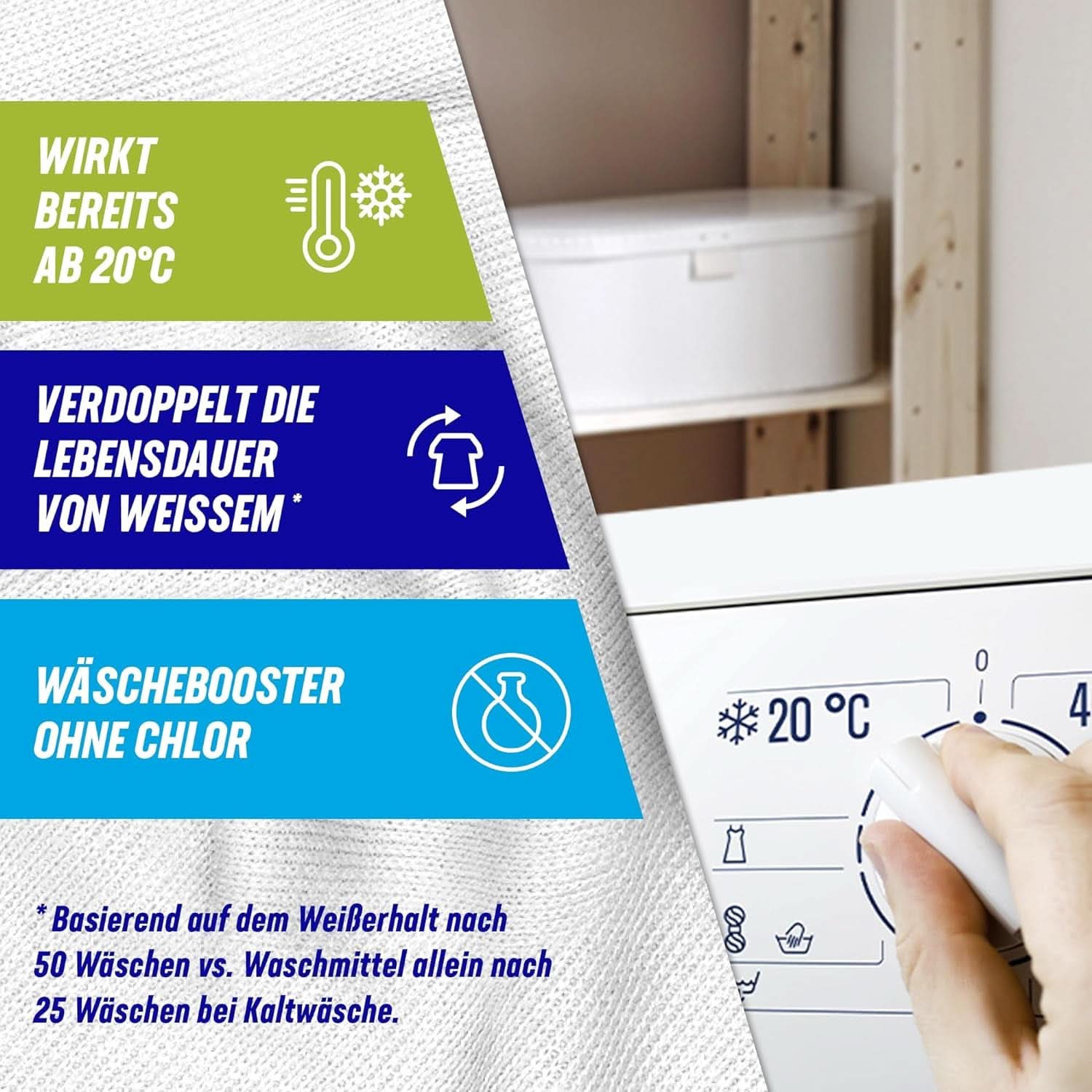 Vanish Oxi Action Powerwhite Poudre - 1 X 1,125 Kg - poudre détachante et améliorant le linge sans chlore - pour linge blanc Détergents à Lessive Naty Shop