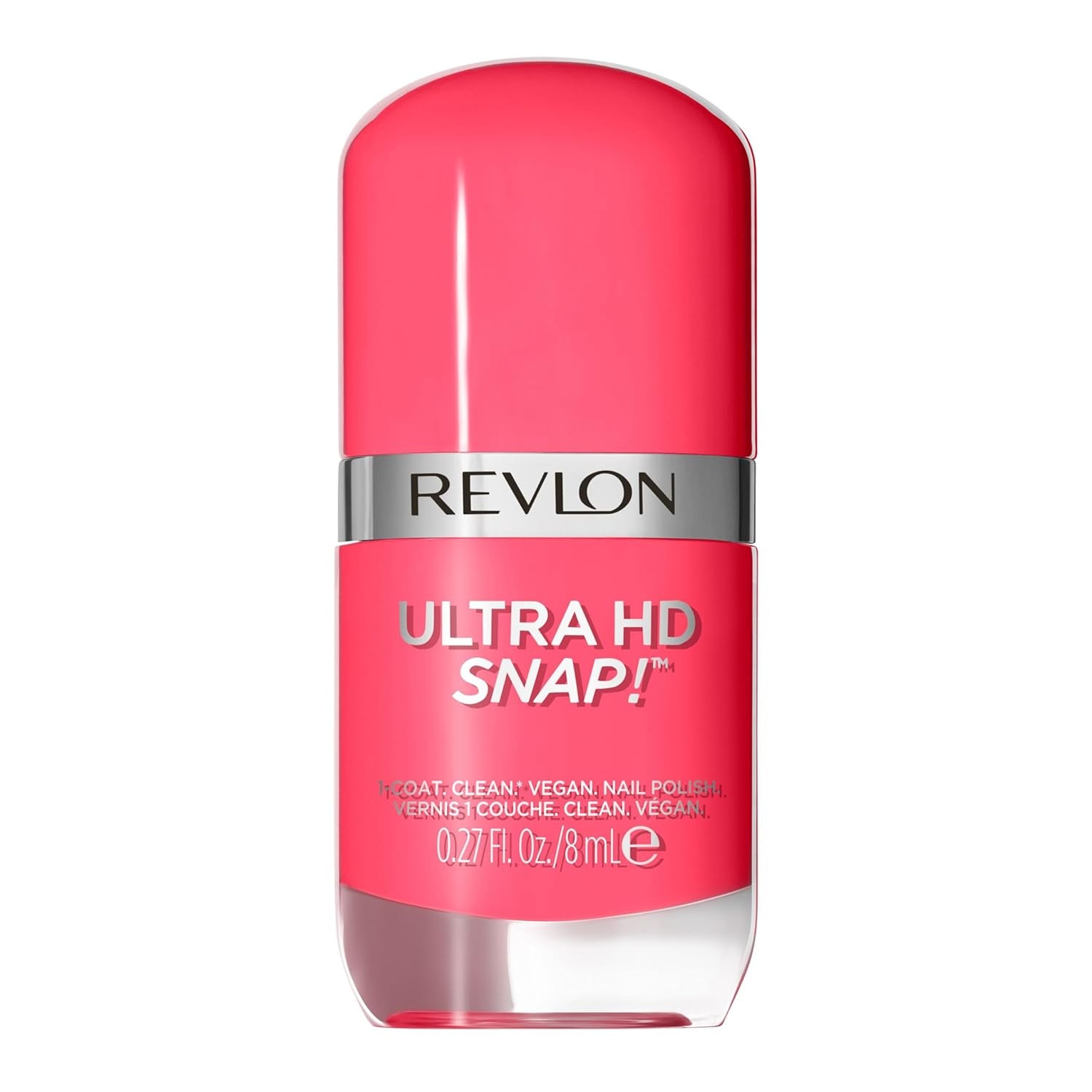 Revlon Ultra HD Snap Vernis à ongles longue durée Formule végétalienne Séchage rapide Une couche Couleur à couverture complète (8 ml) Hot Stuff (007) Unisexe