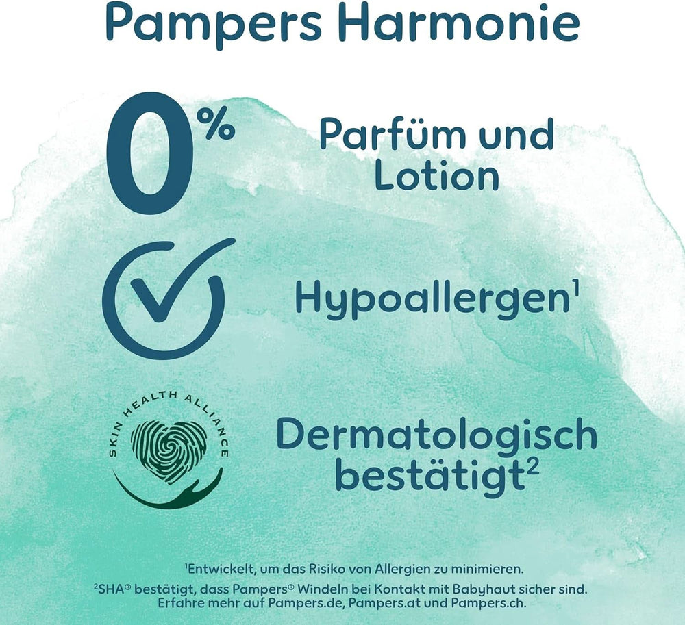 Couches Pampers Harmonie Pants Baby, taille 5 (12Kg-17Kg), 144 pièces Naty Shop