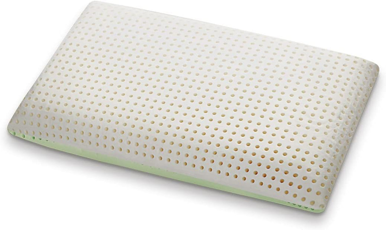 Oreiller orthopédique de soutien du cou - Aloe biologique - Aloe Vera Oreiller viscoélastique Hauteur 14 cm Housse 100% coton Oreiller visco - Oreiller en mousse à mémoire de forme - Fabriqué en Italie Naty Shop Oreillers standards