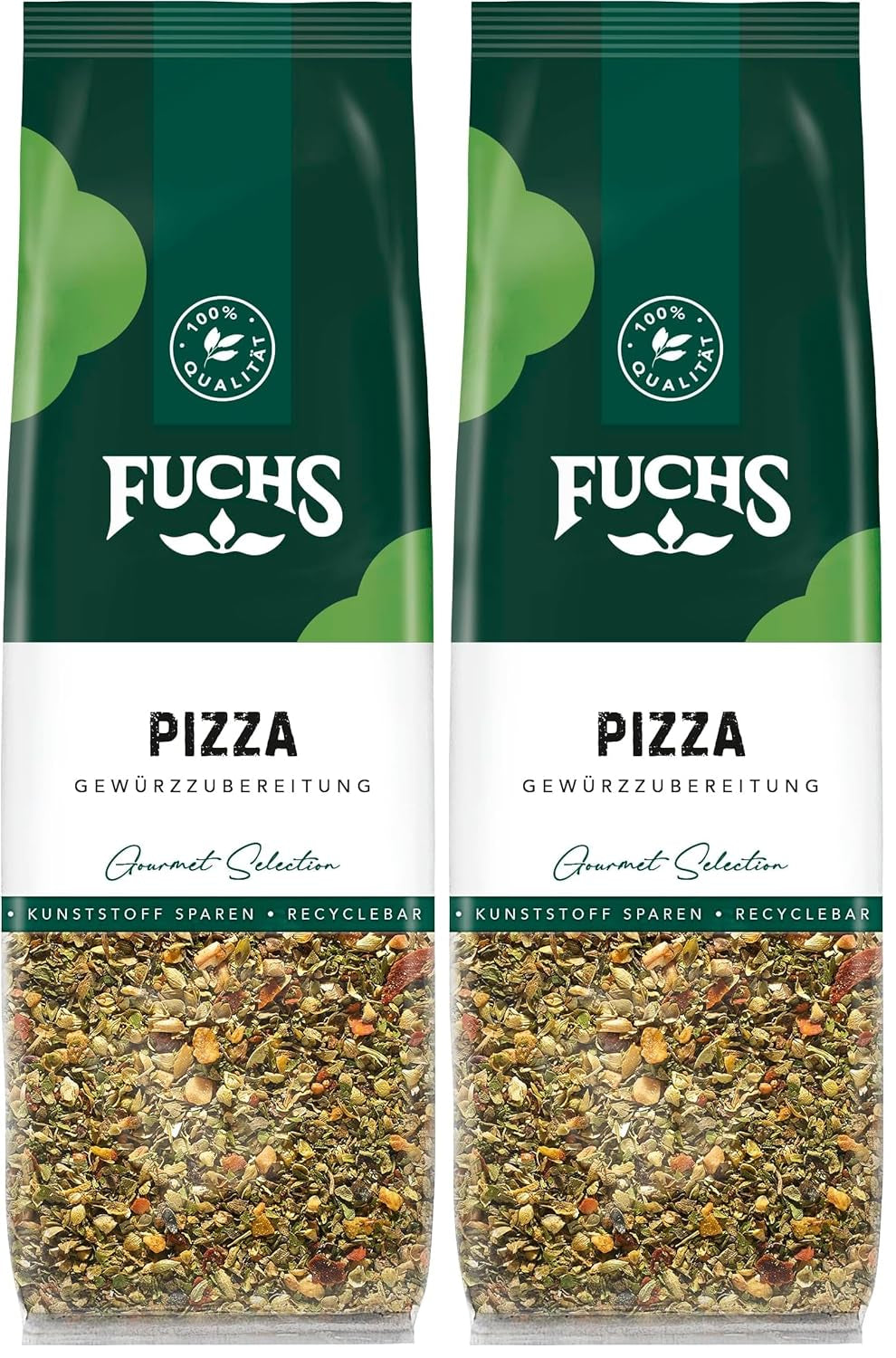 Fuchs Gewürze - Pizza Gewürzzubereitung im recyclebaren Nachfüllbeutel, Gewürzmischung mit italienischen Kräutern, ideal für Bruschetta - 30 g