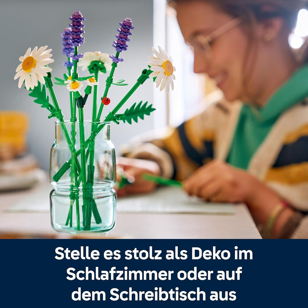 LEGO Botanicals Gänseblümchen - Strauß aus Kunstblumen mit Gänseblümchen & Lavendel - DIY Deko fürs Kinderzimmer - Geschenkidee zum Muttertag - 11508