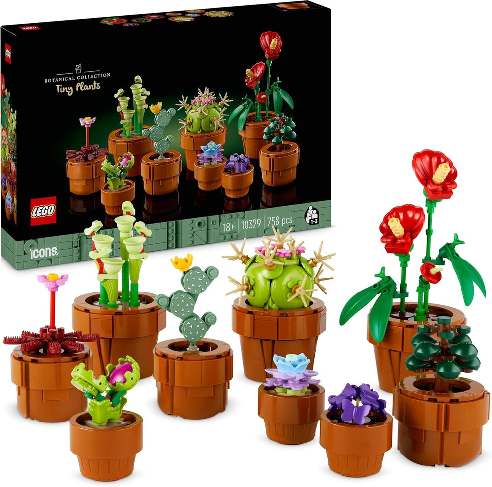 LEGO Botanicals Fröhliche Pflanzen - Spielzeug für Kinder mit 2 Kunstpflanzen, 2 bunten Blumentöpfen & austauschbaren Cartoon-Gesichtern - Geschenkidee für Mädchen ab 9 Jahren - 10349