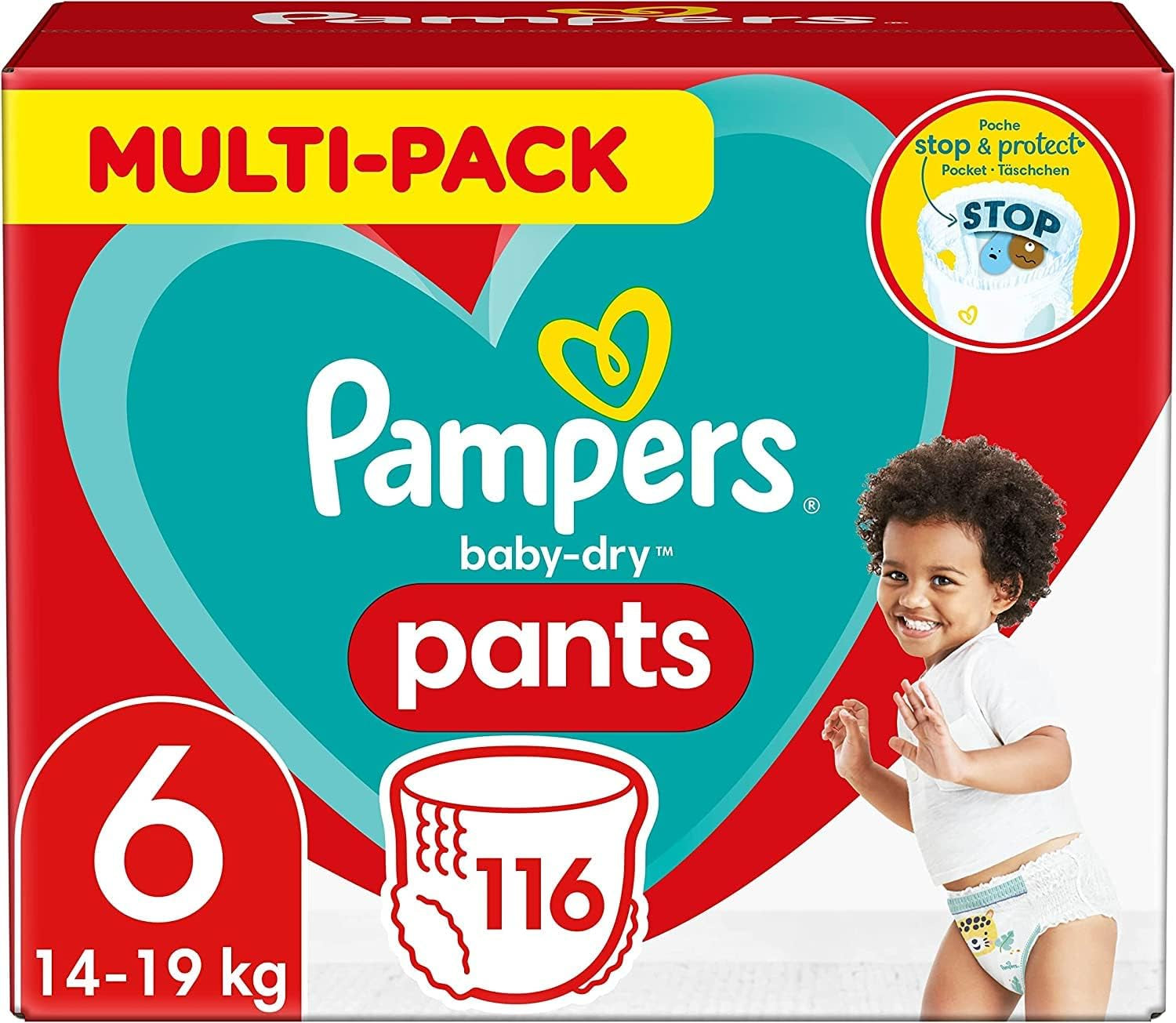 Pampers Baby-Dry Pants Größe 5, 160 Stück, 11kg-17kg, 360° auslaufsichere Fit pour le jour et la nuit