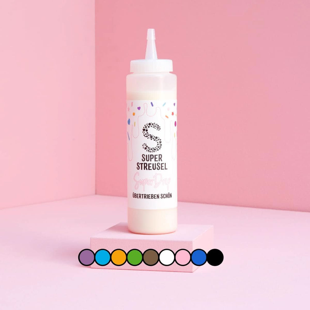 Super Drip Black Cake Glaze Cake Fondant Chocolat 300 grammes Glaçages et Décor Naty Shop Blanc