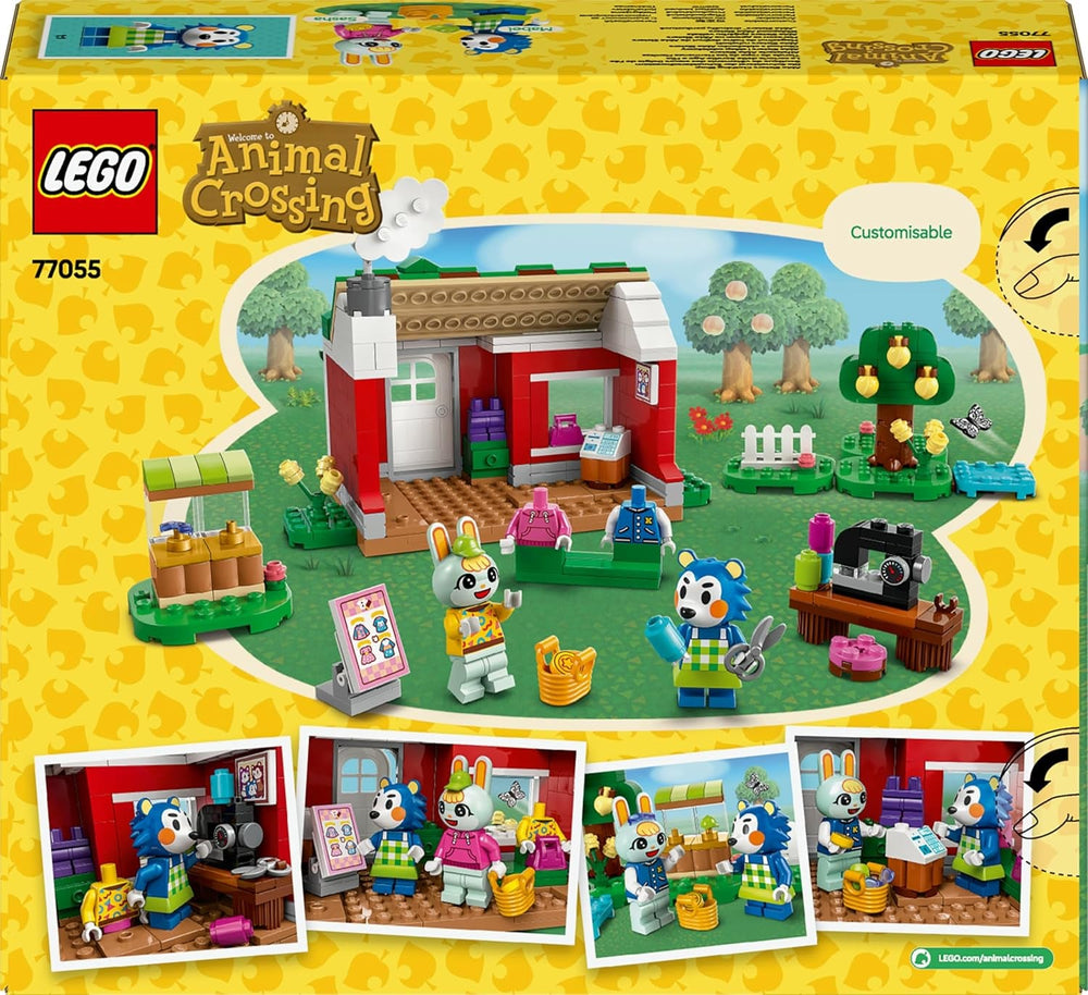 LEGO Animal Crossing Die Schneiderei der Schneiderschwestern, Bauset für kreative Rollenspiele, Geschenk für Mädchen, Jungen und Fans des Videospiels ab 6 Jahren, Abenteuer Spielset 77055