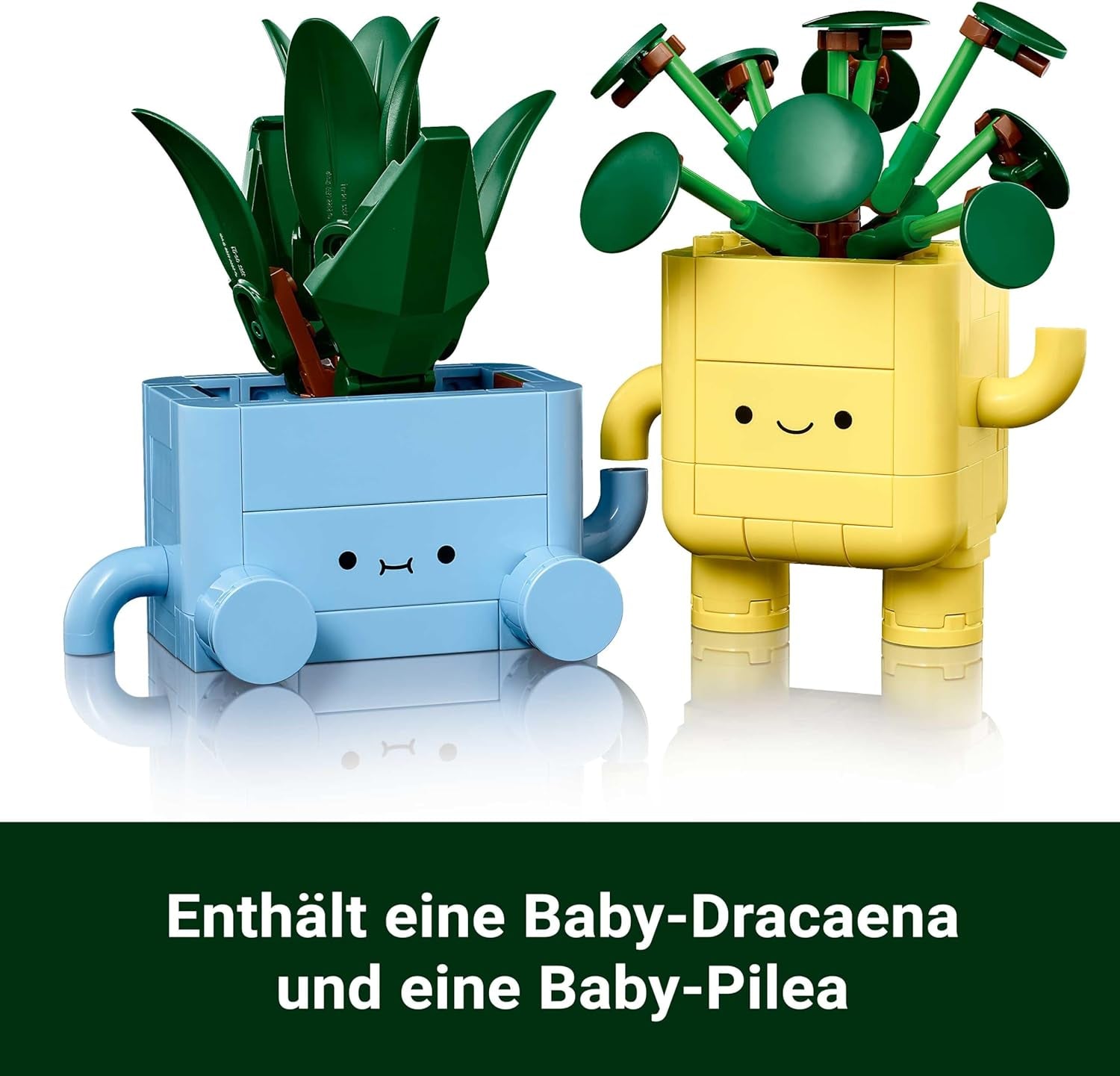 LEGO Botanicals Fröhliche Pflanzen - Spielzeug für Kinder mit 2 Kunstpflanzen, 2 bunten Blumentöpfen & austauschbaren Cartoon-Gesichtern - Geschenkidee für Mädchen ab 9 Jahren - 10349