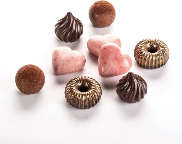 Moule à chocolat flamme 3D Silikomart - Formes 3D uniques avec bord intérieur pour bases rondes