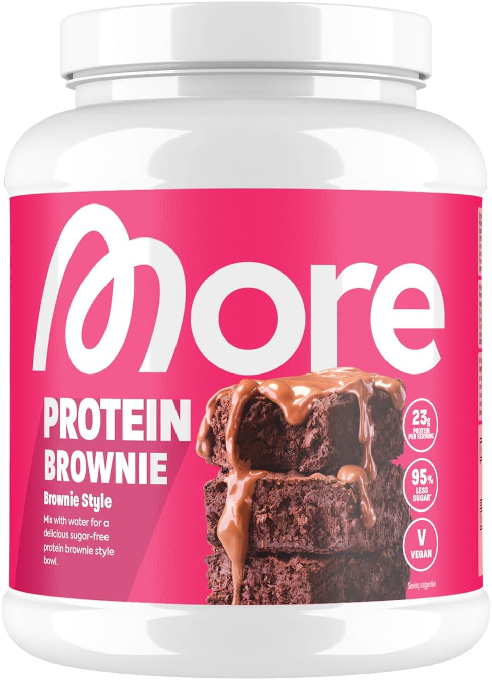 MORE Protein Brownie, 600G, Vegane Backmischung Für Brownies Mit Der Extra Portion Protein, Geprüfte Qualität - Made in Germany Mélange pour la pâtisserie et la cuisine Naty Shop Default Title