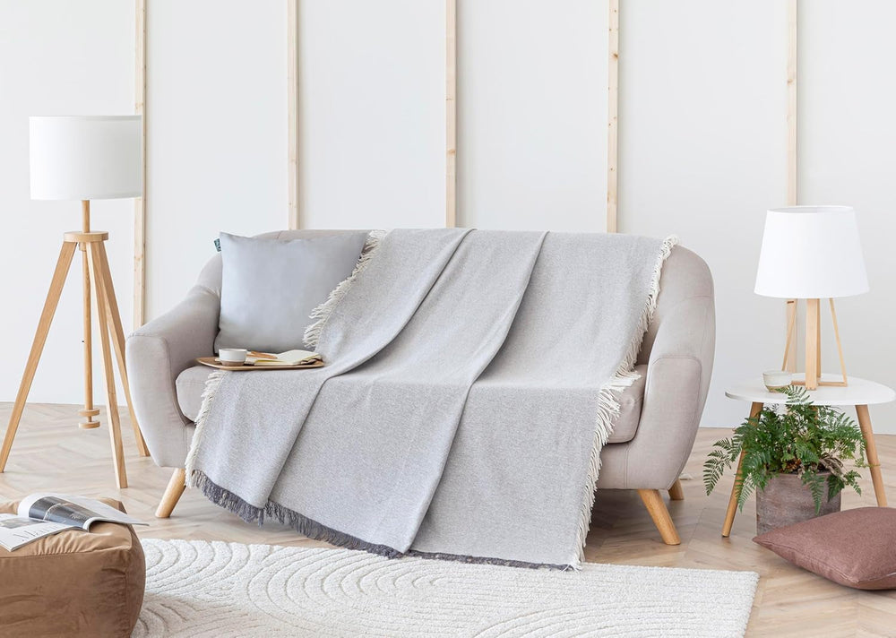 Couvre-lit multifonctionnel, couvre-lit, couvre-lit, housse de canapé, Jarapas, couleur unie (180 X 260 cm, gris foncé). Lits et couvertures Besuche den Todocama-Store