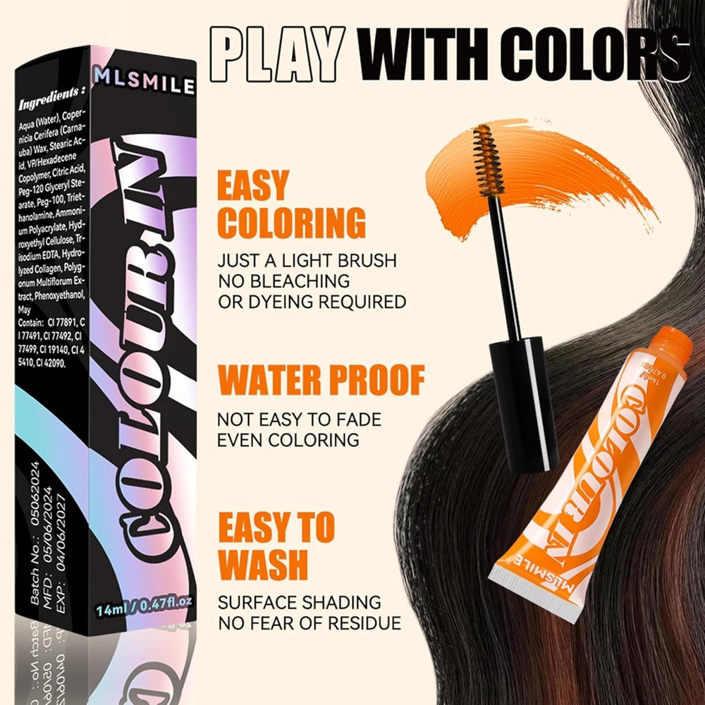 Teinture capillaire temporaire verte - 14 ml de teinture capillaire à la craie pour cheveux, bâton de teinture capillaire verte lavable, craie capillaire de couleur instantanée, teinture capillaire à la craie de carnaval pour Noël, Halloween, carnaval, teinture capillaire cosplay Naty Shop