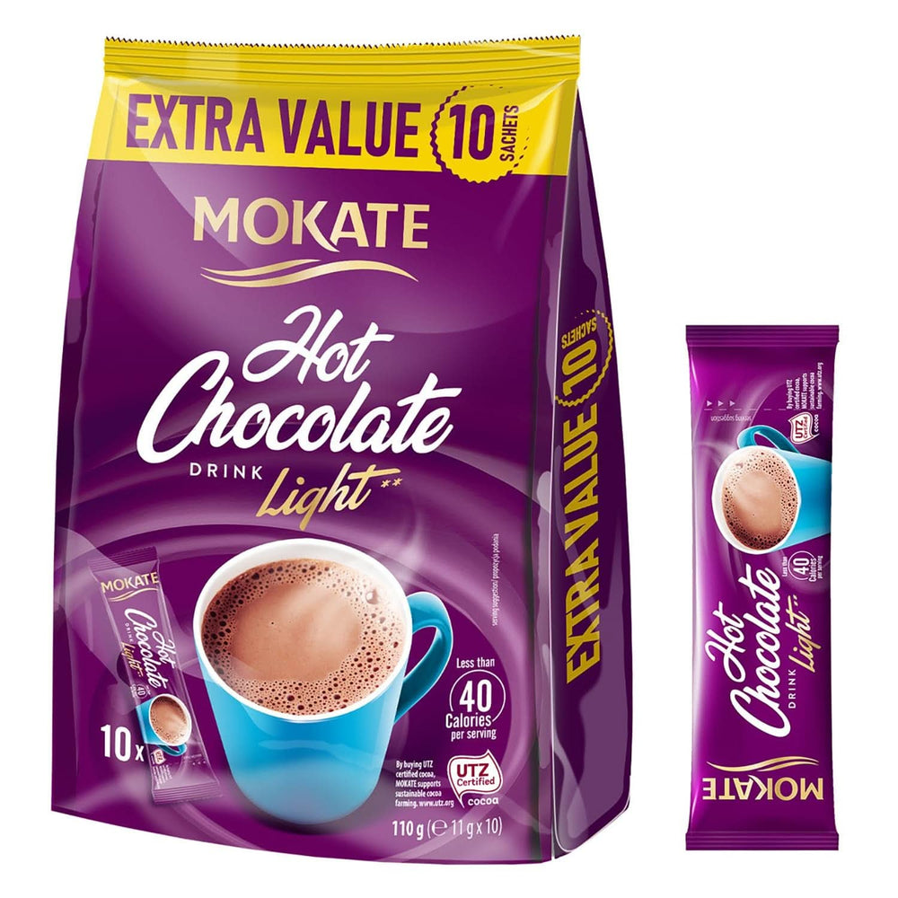 MOKATE® Chocolat chaud noir - 1 paquet 180 grammes - 10 sachets Cacao et Chocolat Chaud Naty Shop Light - 10 sachets