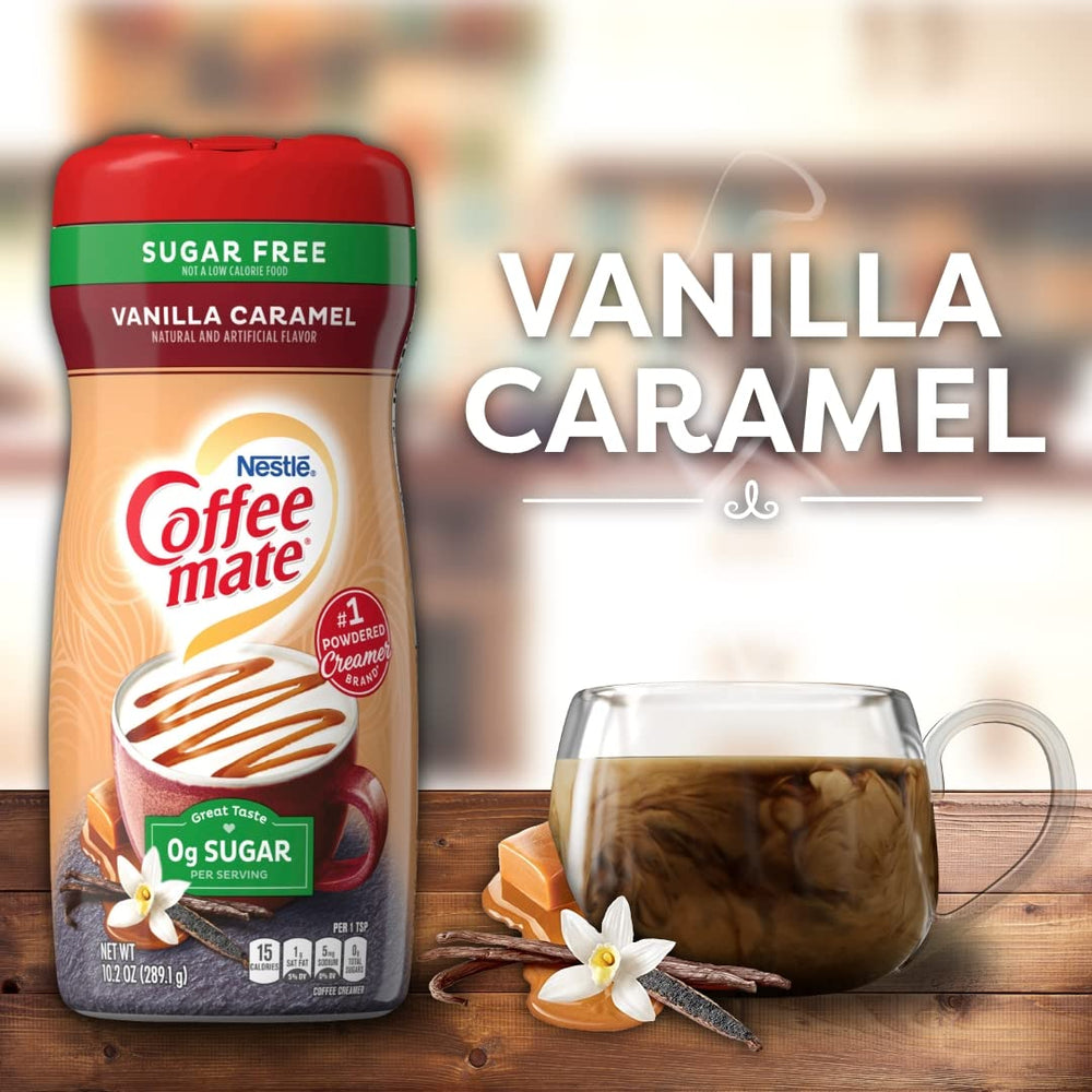 Coffee-Mate Vanille Caramel, Crème à café en poudre sans sucre, Kaffeesahne Pulver - Vanille Karamell - OHNE ZUCKER ! des États-Unis