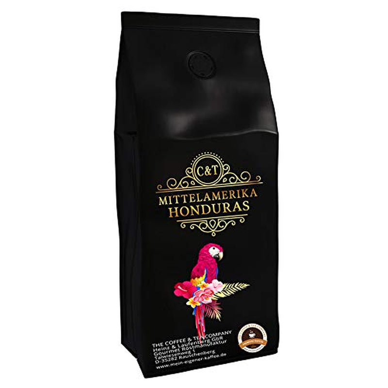 Spécialité de café d'Amérique centrale : Café du Honduras - Une spécialité des Caraïbes (1000 grammes, grains entiers) - Café d'origine unique - Café de qualité supérieure - Faible acidité - Légèrement torréfié et frais
