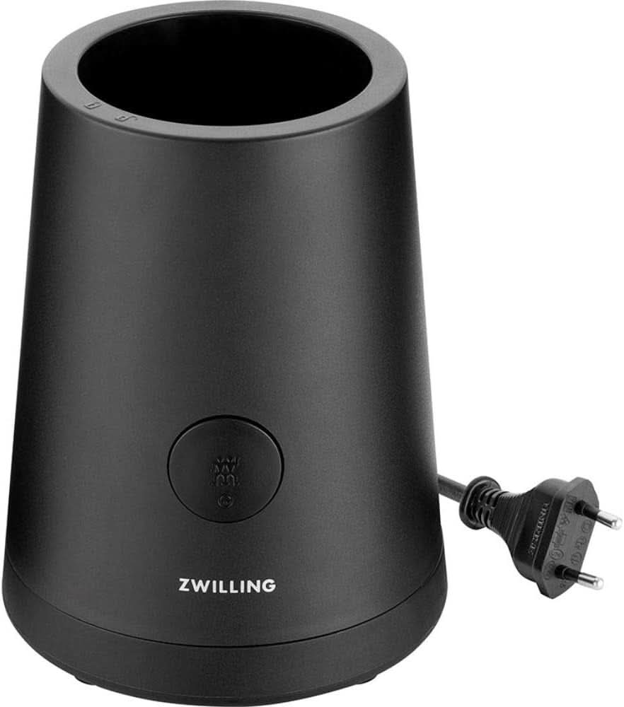 ZWILLING Batteur sur socle, Smoothie Maker, Inkl. Trinkflasche Mit Verschluss, 600 Ml, 300 Watt, Edelstahl/Kunststoff, Schwarz Kitchen Naty Shop
