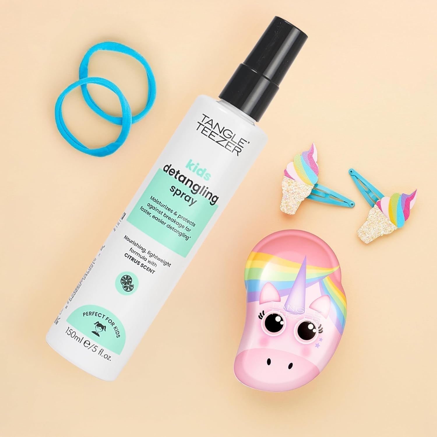 Spray démêlant pour enfants Tangle Teezer - Sans nœuds, sans larmes - Parfum frais d'agrumes - Végétalien et sans cruauté envers les animaux - Démêlage doux et rapide Produits démêlants Naty Shop