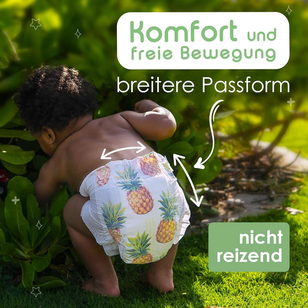 Couches en bambou biologique Pureborn Eco, taille pour nouveau-nés jusqu'à 5 kg, ultra douces, hypoallergéniques, avec indicateur d'humidité, imprimés divers Mère et Enfant Naty Shop