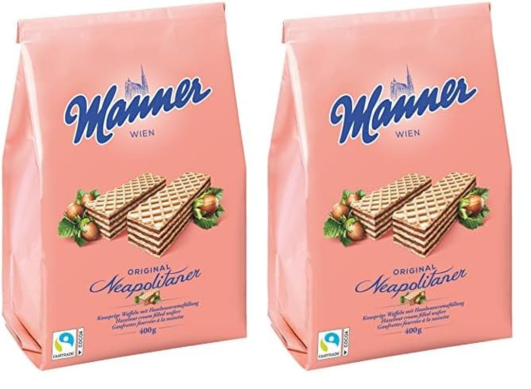 Manière napolitaine | Gaufres croustillantes végétaliennes à la crème de noisettes | 1 paquet (400 g)