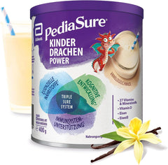 Pediasure Dragon's Power, 400 grammes, délicieux complément nutritionnel pour les enfants à partir de 1 an, avec 27 vitamines et minéraux Naty Shop Vanille