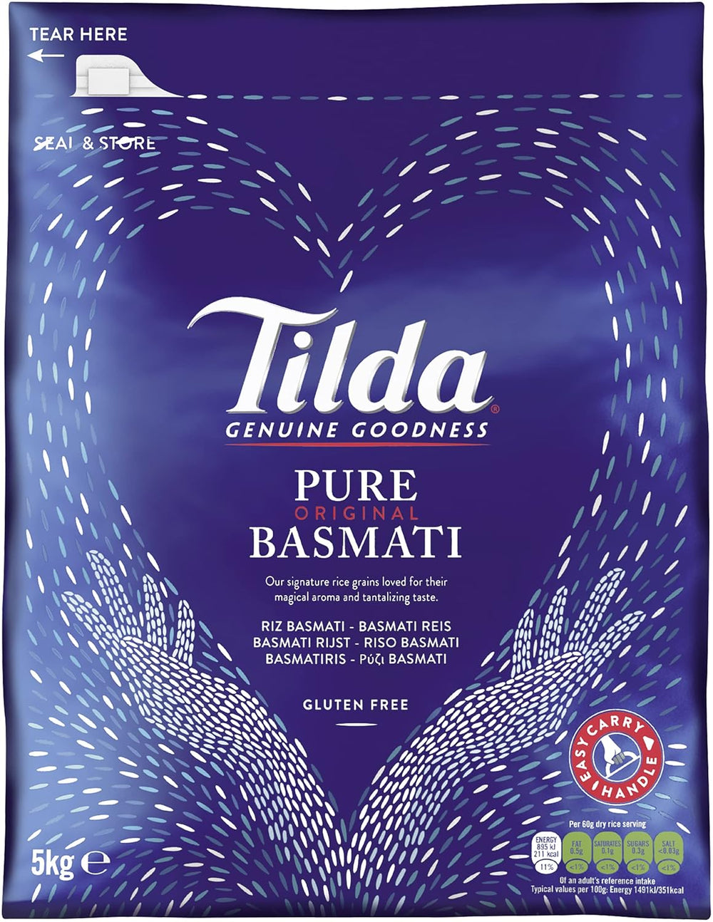 Riz basmati Tilda Pure Original, 1 paquet (1x10kg)