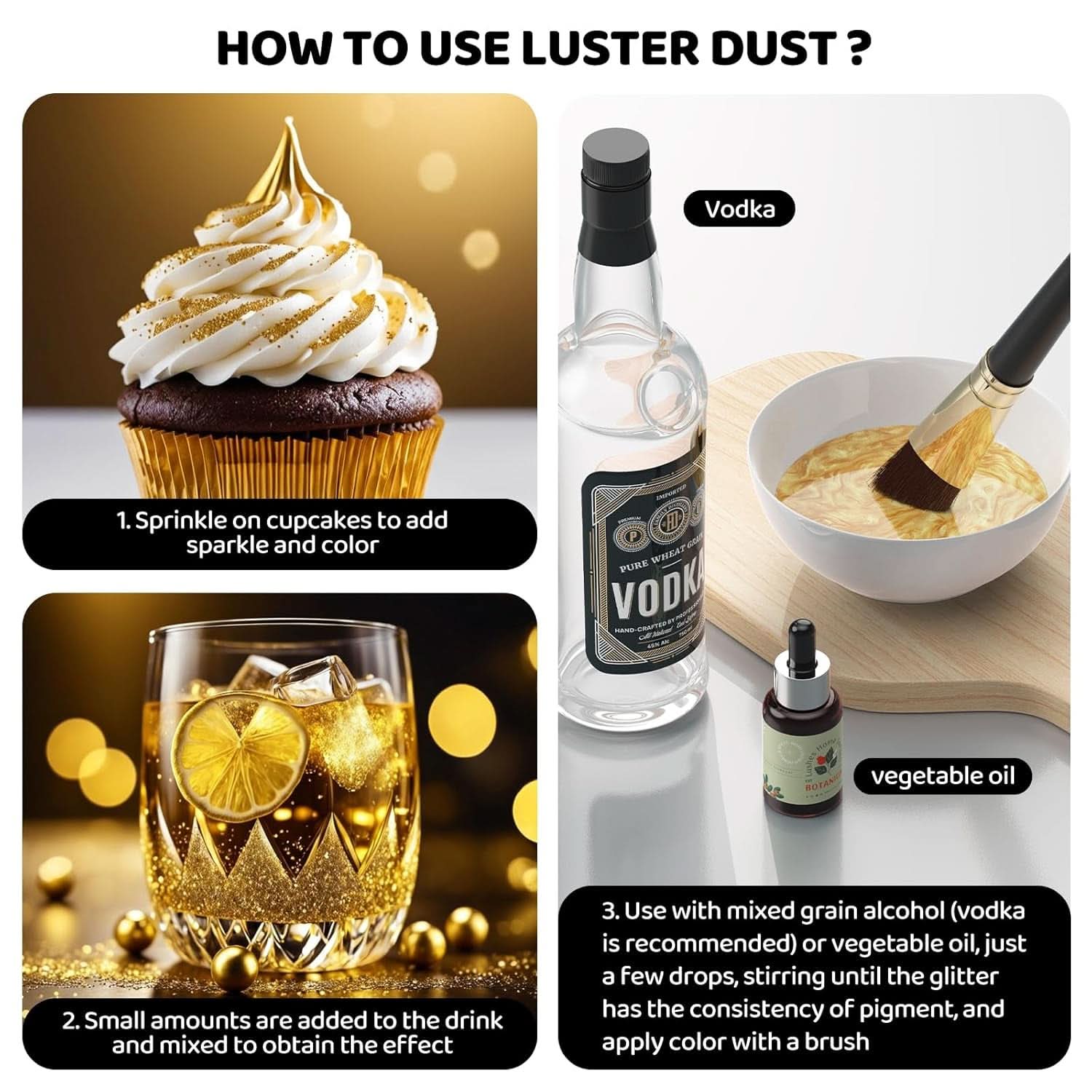 Paillettes comestibles, 3 grammes Naty Shop