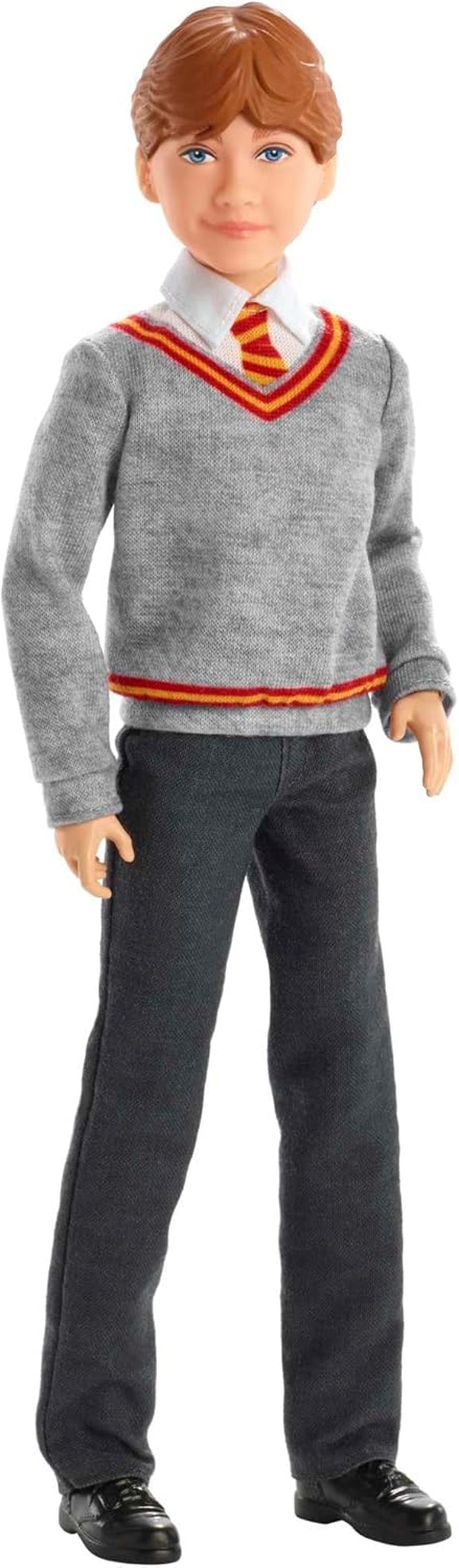 Mattel Harry Potter - Poupée de collection Ron Weasley (env. 26 cm) avec uniforme de Poudlard, robe et baguette de Gryffondor, 6 ans Jouet FYM52 Figurines Naty Shop
