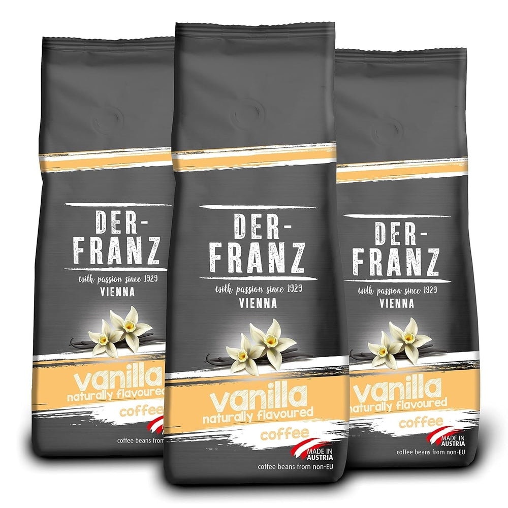 Café Der-Franz, grains de café Arabica et Robusta Café Naty Shop 3 x 500 grammes Vanille