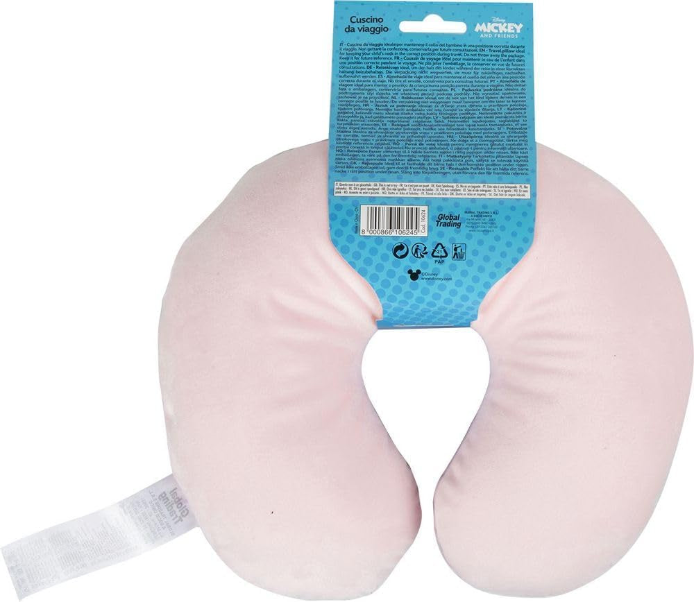 Tataway dans Viaggio SI Grows – Oreiller de voyage Disney Minnie Mouse | Matière douce et veloutée | Lavable à la main 30° | Remplissage de micro perles | Siège enfant adapté à partir de 3 ans, Rose, taille unique, Coussins de voyage en velours Naty Shop