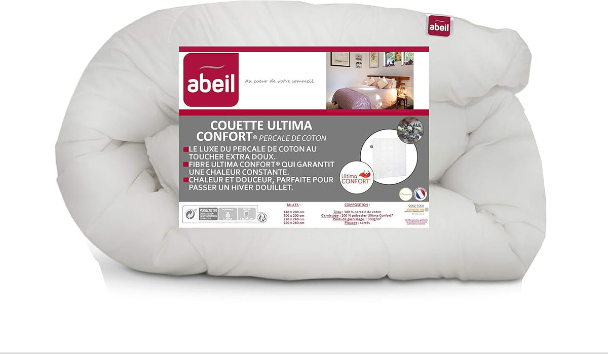 Couette en coton percale Abeil Premium Ultima Comfort, 200 X 200 Cm Couettes et couettes Naty Shop 200 X 200 Cm
