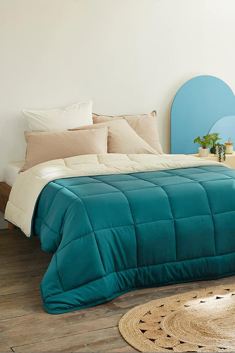 Toison D'Or Couette Cocoon, prune/acier, 140 X 200 Cm Couettes et couettes Naty Shop Bleu Paon/Galet 240 X 260 Cm